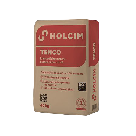Liant aditivat Holcim Tenco® pentru zidarie si tencuiala, 40 kg