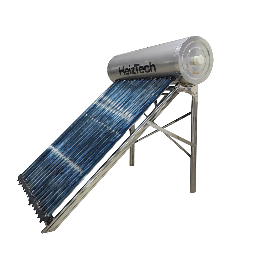 COLECTOR SOLAR INOX PRESURIZAT 15 TUBURI + BOILER 125L HEIZTECH