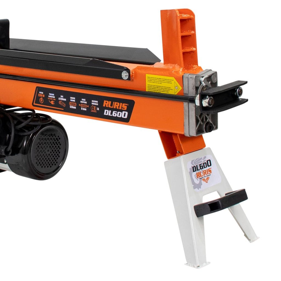 Despicător lemne hidraulic, Ruris DL600, orizontal, 6 tone, electric, 2200 W, diametru lemn despicat maxim 250 mm