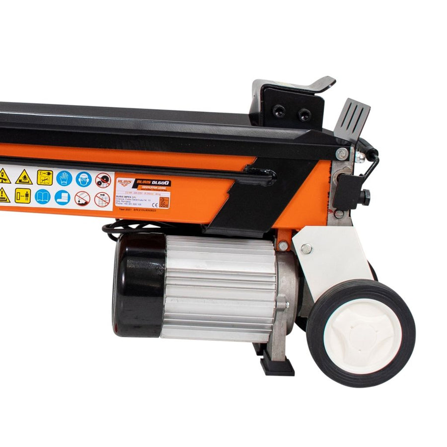 Despicător lemne hidraulic, Ruris DL600, orizontal, 6 tone, electric, 2200 W, diametru lemn despicat maxim 250 mm