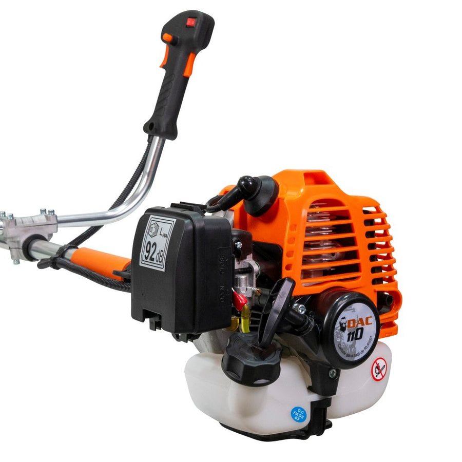 Motocositoare pe benzina Ruris DAC 110, putere 1.2CP 26CC, motor 2 timpi, diametru tija 28mm, cutit 3 dinti