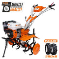 Motosăpătoare pe benzină Ruris 731K, putere 8.5 CP 208 CC, motor 4 timpi, lățime lucru 83 cm, freze + roți 500 x 8
