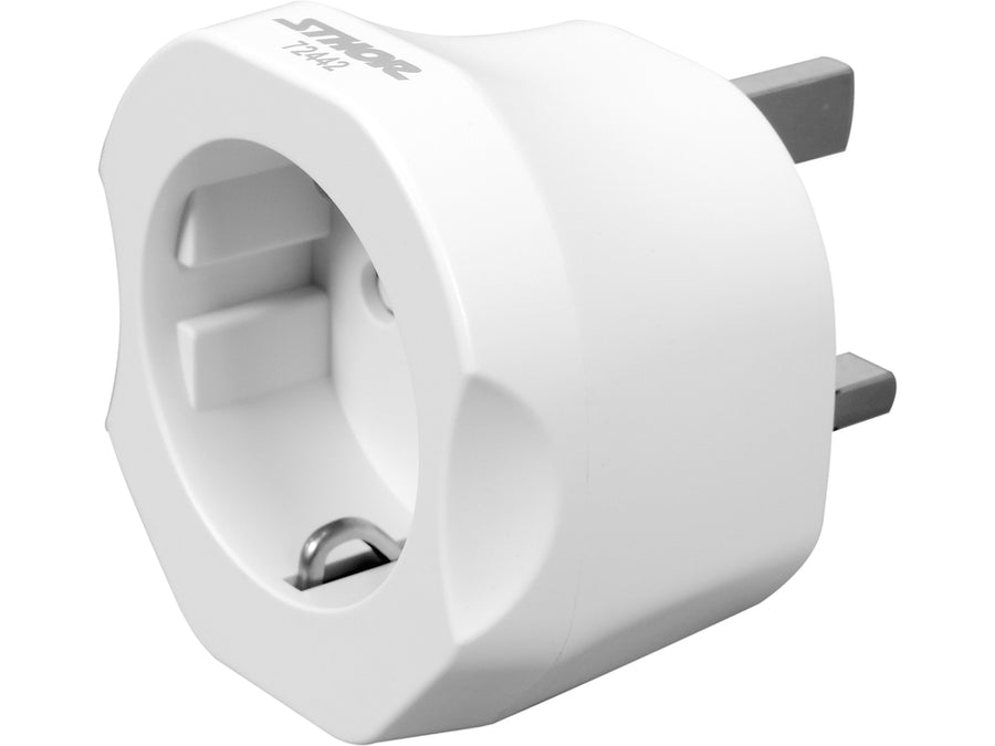 Adaptor priză călătorie EU-UK cu împământare Sthor 72442