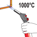Arzător gaz aprindere piezo 1000°C 1kW Yato YT-36710