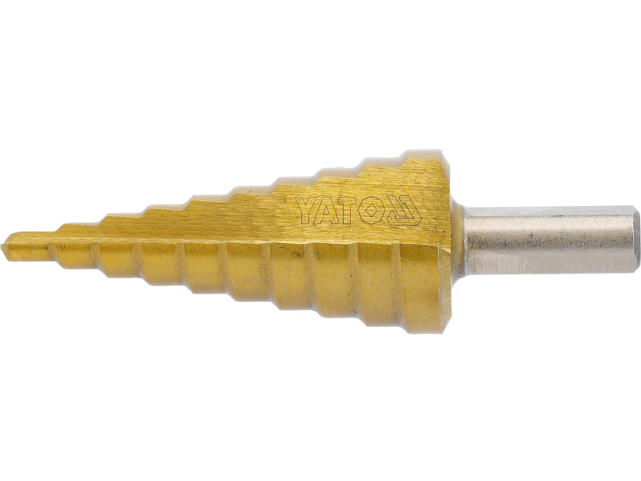 Burghiu în trepte, 4-22 mm, 10 trepte, HSS-TiN, Yato YT-44741