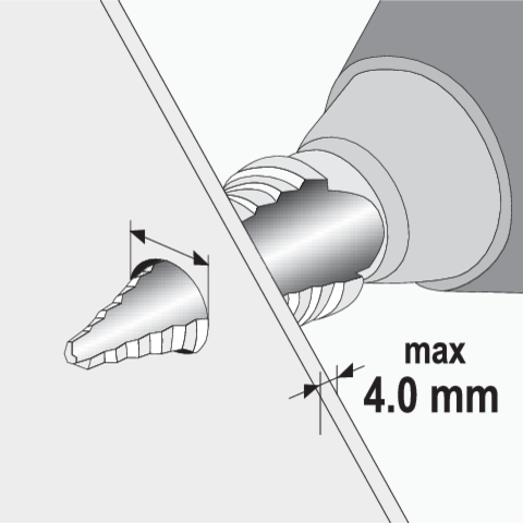 Burghiu în trepte, 4-22 mm, 10 trepte, HSS-TiN, Yato YT-44741