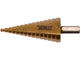 Burghiu în trepte, 4-32mm, HSS, acoperit cu titan, 15 trepte, Sthor 22612