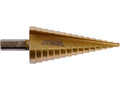Burghiu în trepte, 4-32mm, HSS, acoperit cu titan, 15 trepte, Sthor 22612