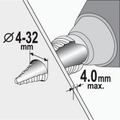 Burghiu în trepte, 4-32mm, HSS, acoperit cu titan, 15 trepte, Sthor 22612