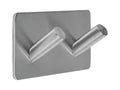 Cârlig dublu baie prindere adezivă 3M oțel inox 45x90x25mm Fala 69373