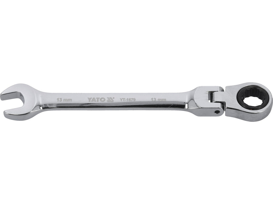 Cheie combinată cu clichet și cap flexibil, 13 mm, Yato YT-1679