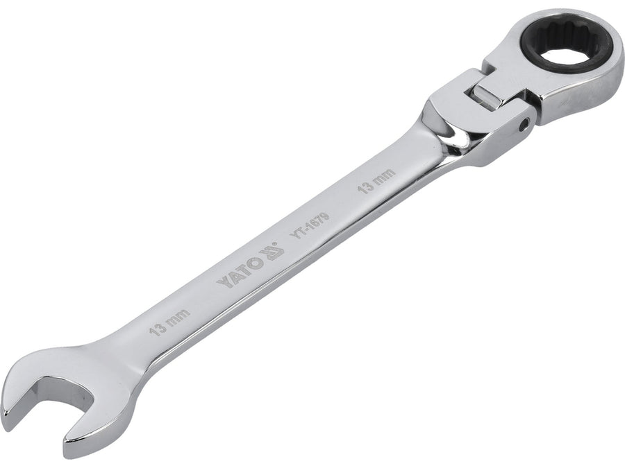 Cheie combinată cu clichet și cap flexibil, 13 mm, Yato YT-1679