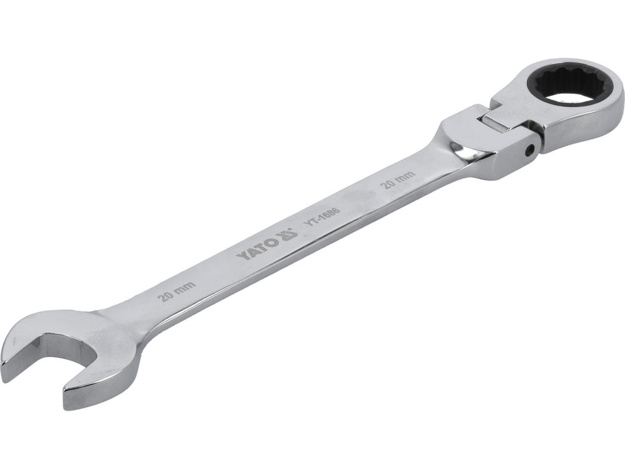 Cheie combinată cu clichet și cap flexibil, 20 mm, Yato YT-1686