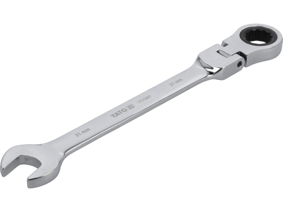 Cheie combinată cu clichet și cap flexibil, 21 mm, Yato YT-1687