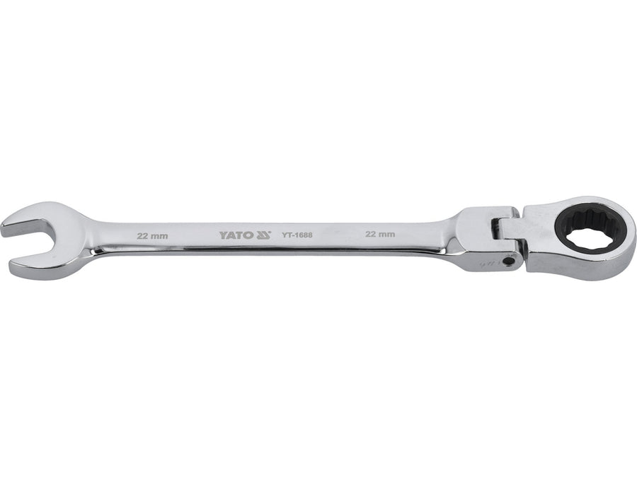Cheie combinată cu clichet și cap flexibil, 22 mm, Yato YT-1688