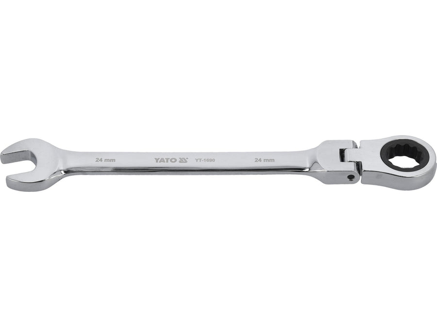 Cheie combinată cu clichet și cap flexibil, 9 mm, Yato YT-1675