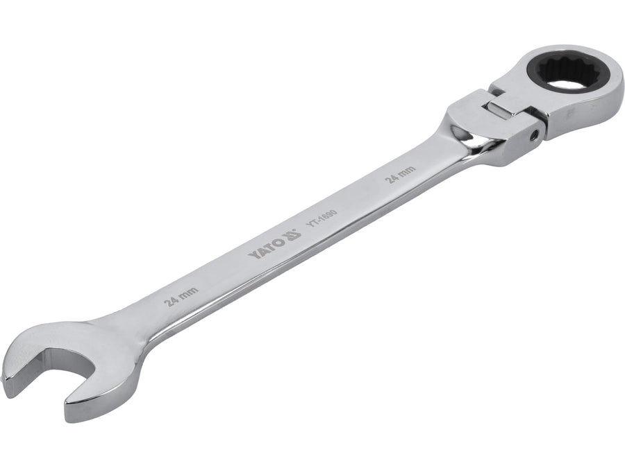 Cheie combinată cu clichet și cap flexibil, 9 mm, Yato YT-1675