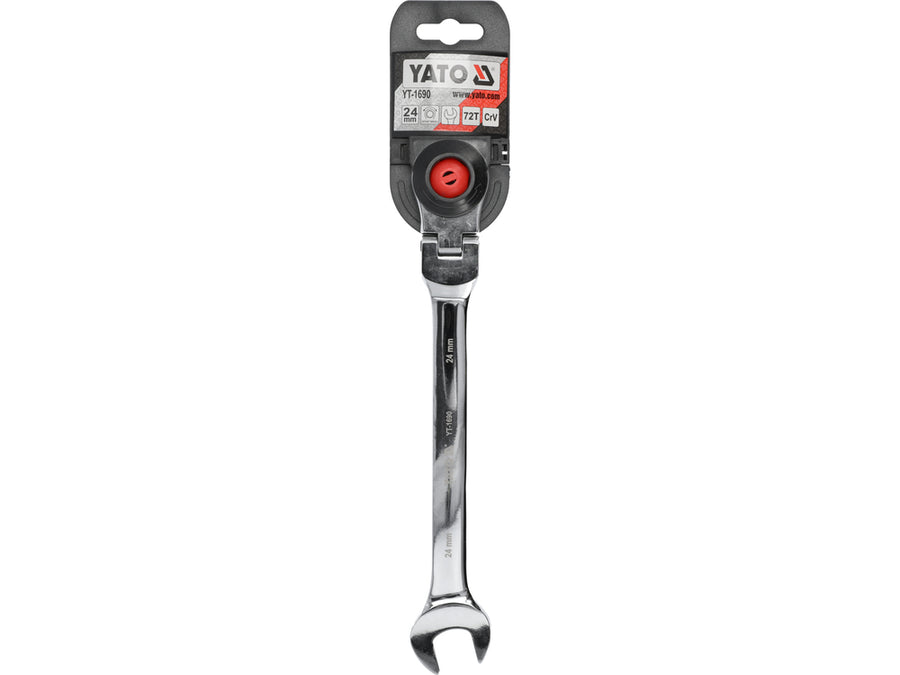Cheie combinată cu clichet și cap flexibil, 9 mm, Yato YT-1675