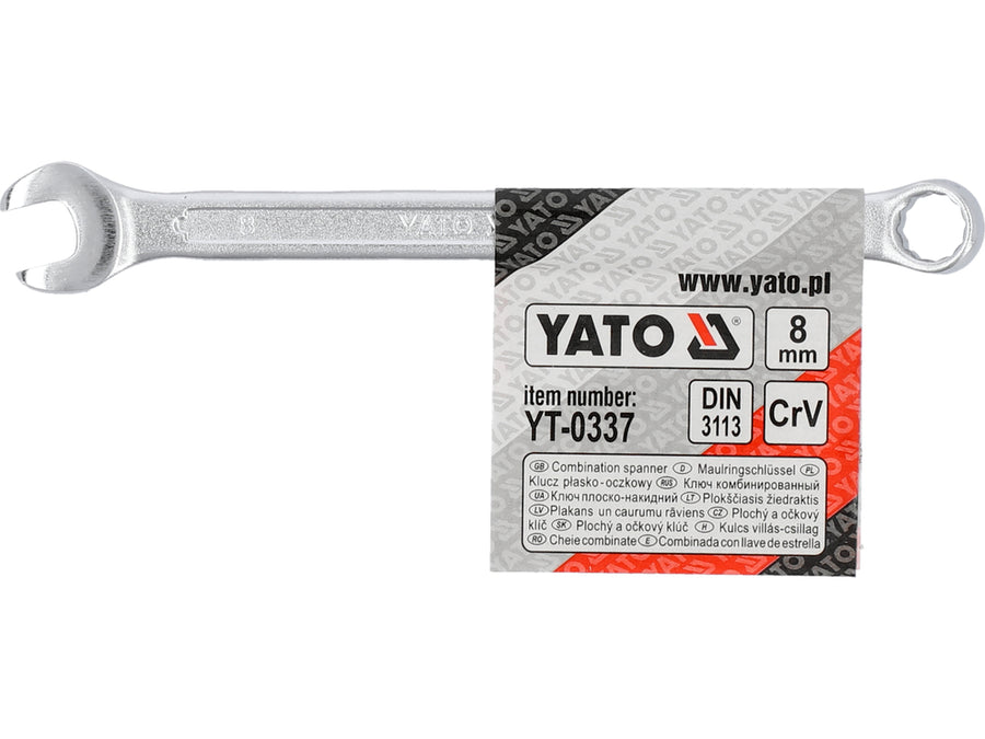 Cheie combinată satinată, 8 mm, Yato YT-0337
