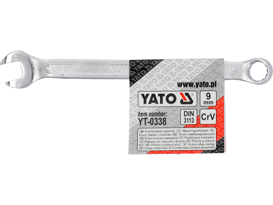 Cheie combinată satinată, 9 mm, Yato YT-0338