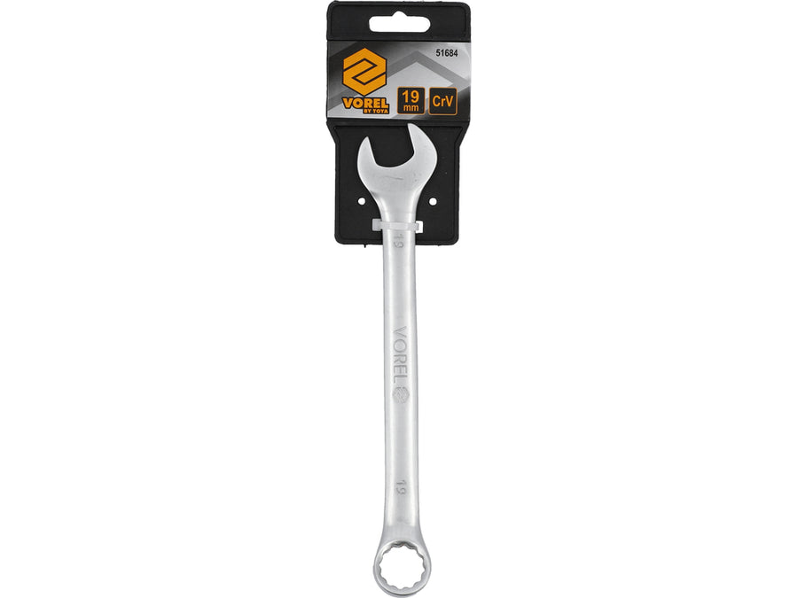 Cheie combinată satinată, 19 mm, Vorel 51684