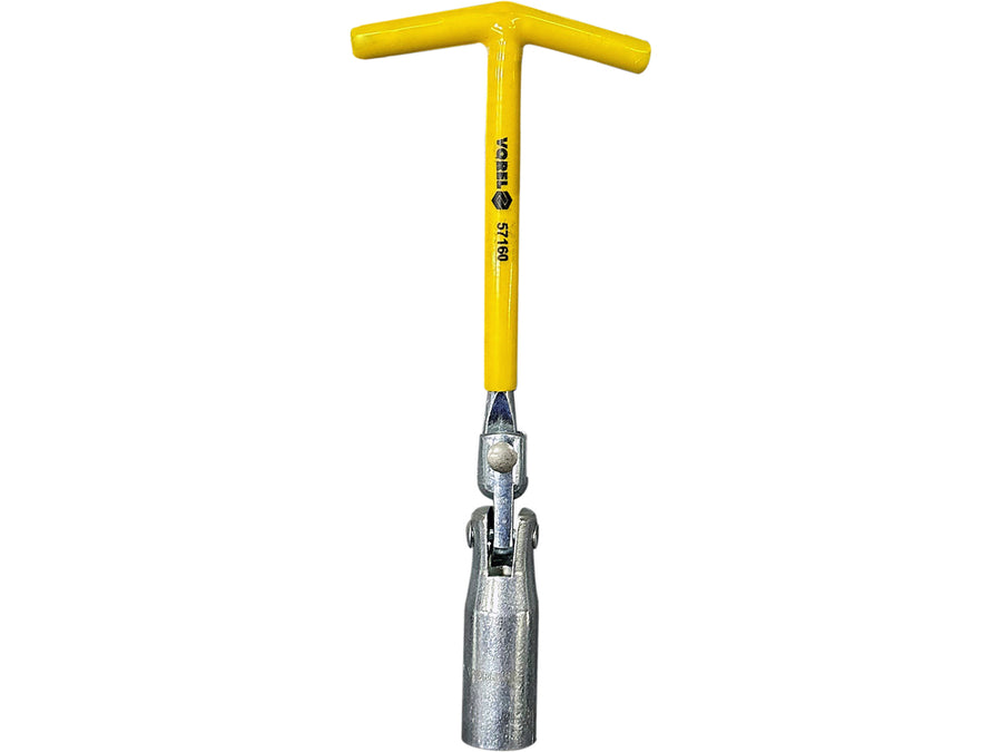 Cheie pentru bujii, 16 mm, articulată, mâner tip T, Vorel 57160