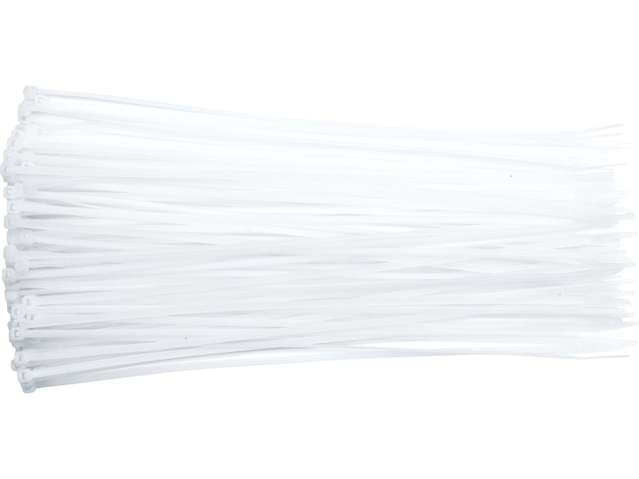 Coliere din plastic, 80 x 2.4 mm, 100 buc, alb, Vorel 73881
