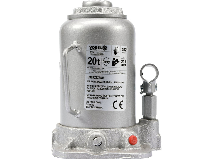 Cric hidraulic tip butelie, 20 t, 217 - 402 mm, Vorel 80082