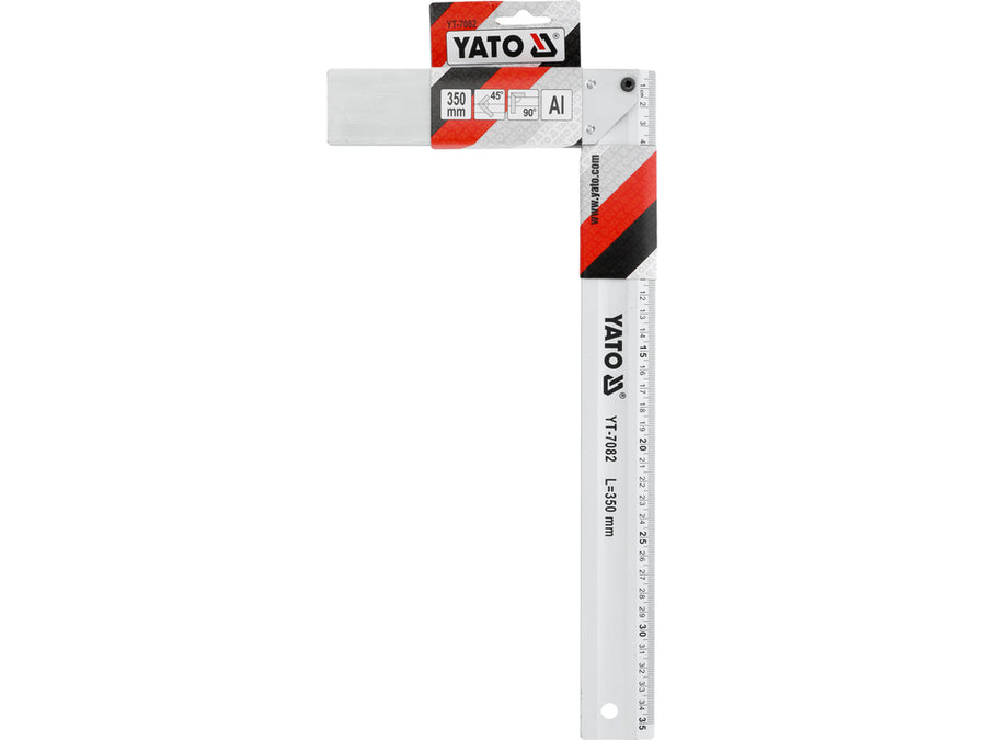 Echer de tâmplărie, aluminiu, 350 mm, Yato YT-7082