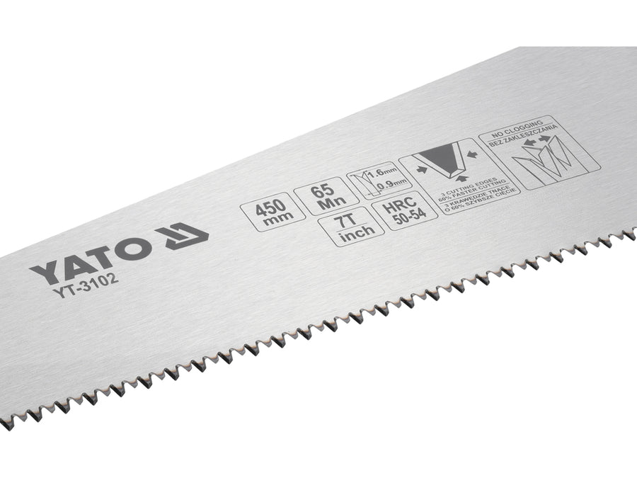 Fierăstrău pentru lemn, 450 mm, 7 TPI, Yato YT-3102