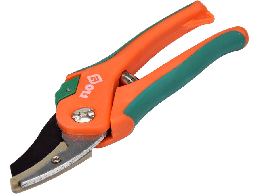 Foarfecă pentru pomi, tip nicovală, 200 mm, mâner PTFE, Flo 99191