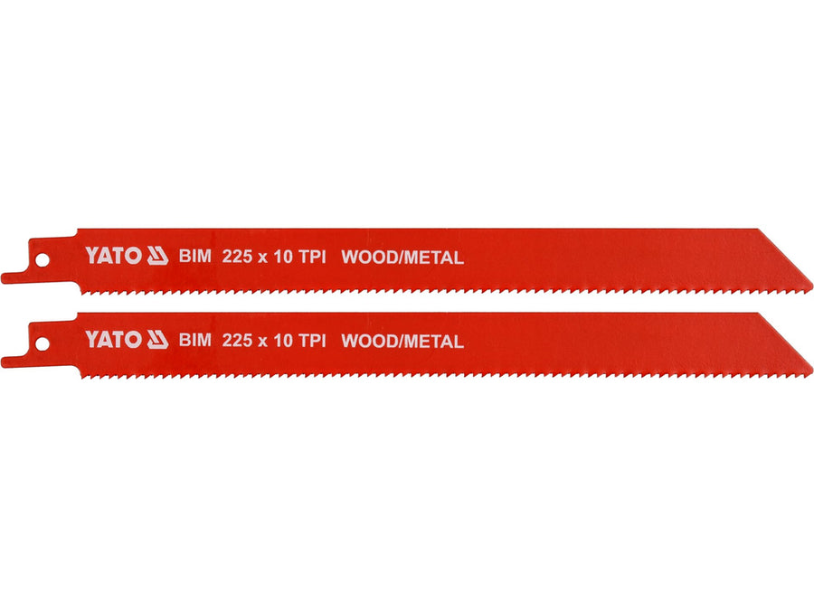 Set 2 lame fierăstrău sabie, BiM, 225 mm, 10 TPI, Yato YT-33933