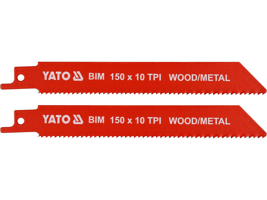 Set 2 lame fierăstrău sabie, BiM, 150 mm, 10 TPI, Yato YT-33930