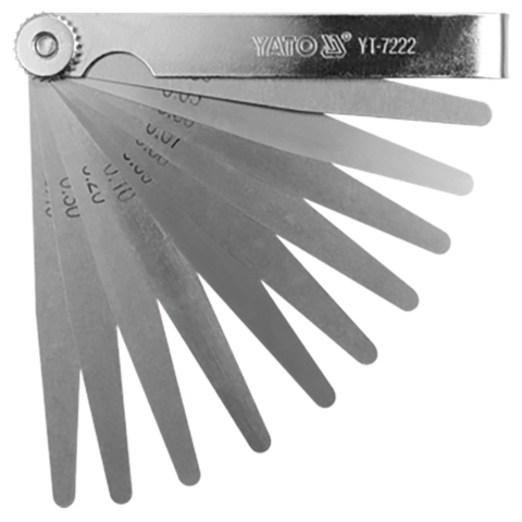 Leră spion (trusă de lere), 100 mm, 0.02 - 1.0 mm, 17 lamele, Yato YT-7220