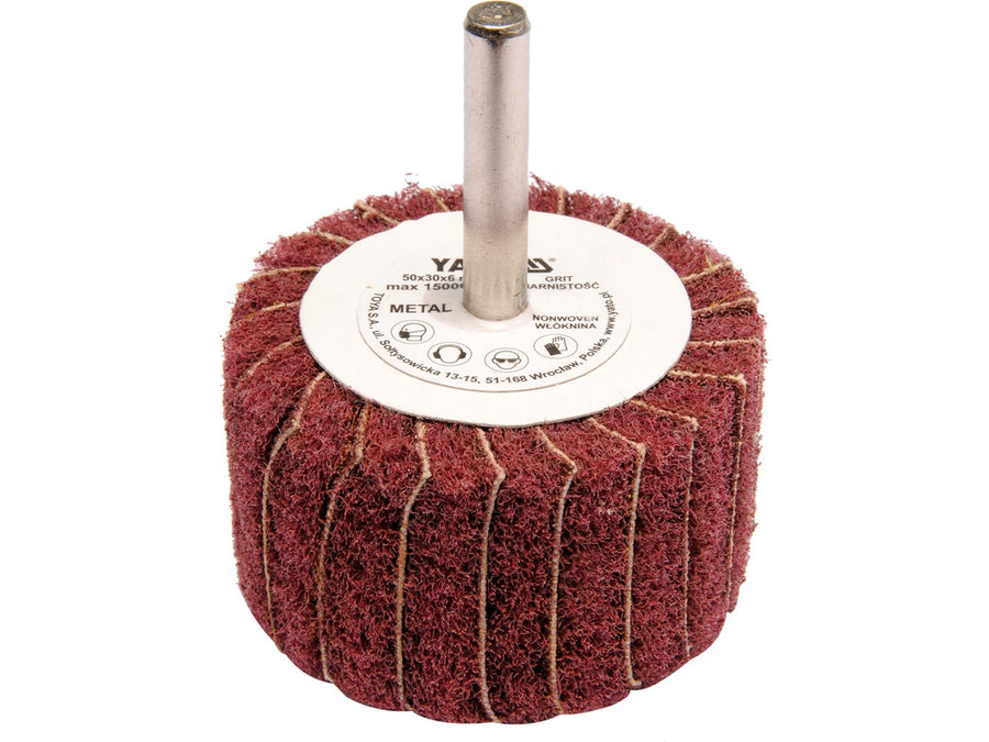 Perie abrazivă circulară cu tijă, 50 x 30 x 6 mm, P150, Yato YT-83392