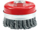 Perie tip cupă din sârmă împletită (toroane), 100 mm, prindere M14, Vorel 06976