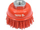 Perie tip cupă frontală, 65 mm, prindere M14, nylon, Yato YT-47785