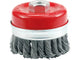 Perie tip cupă din sârmă împletită (toroane), 65 mm, prindere M14, Vorel 06974