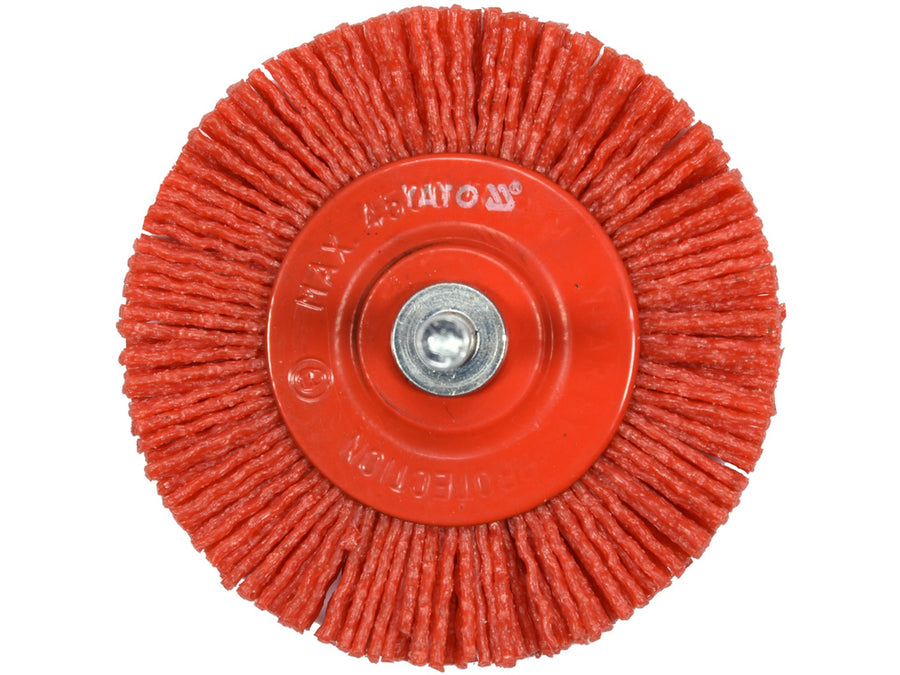 Perie circulară tip disc cu tijă, 75 mm, nylon, Yato YT-47791