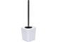 Perie WC cu suport, gama Cuboid White, autoadezivă sau cu șuruburi, Fala 69341
