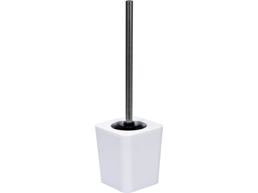 Perie WC cu suport, gama Cuboid White, autoadezivă sau cu șuruburi, Fala 69341