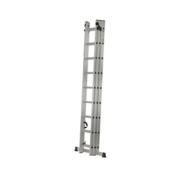 Scara aluminiu, multifunctionala, 3 x 9 trepte, inaltime 6.48 m, 150 kg