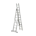 Scara aluminiu, multifunctionala, 3 x 9 trepte, inaltime 6.48 m, 150 kg
