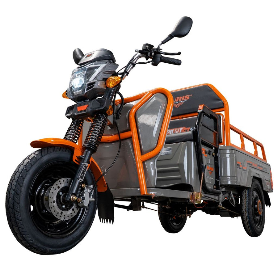 Triciclu electric cargo Ruris Pilot 3110G, putere 2000W, acumulator 72V 32Ah, sarcină maximă 429 kg, autonomie 80 km