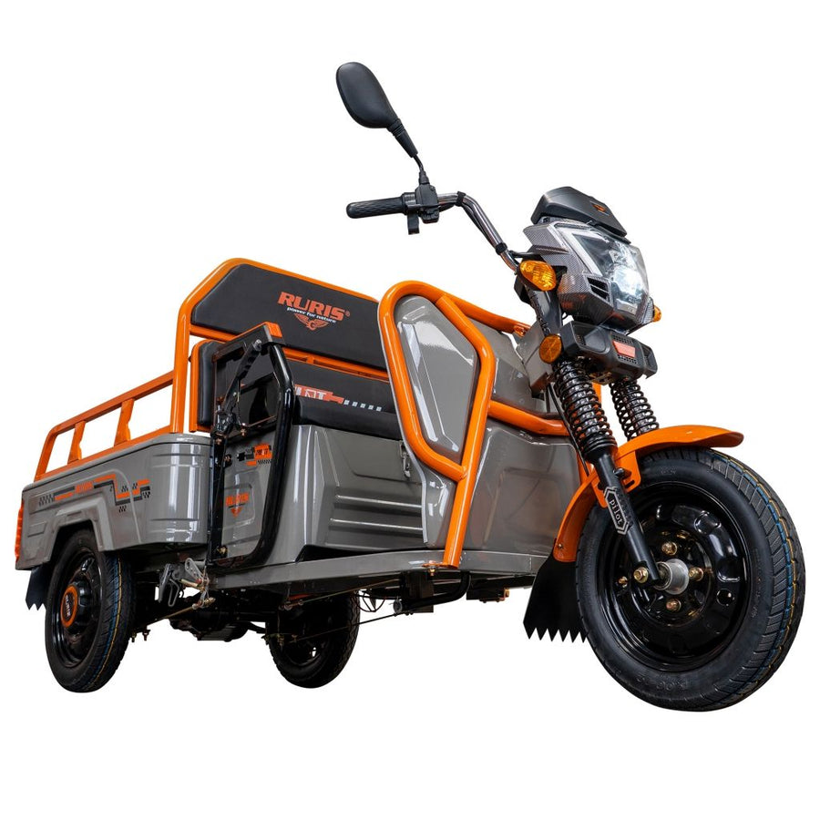 Triciclu electric cargo Ruris Pilot 3110G, putere 2000W, acumulator 72V 32Ah, sarcină maximă 429 kg, autonomie 80 km