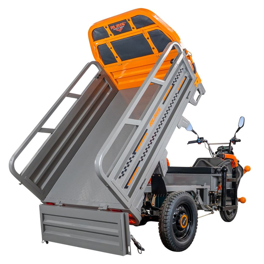 Triciclu electric cargo Ruris Pilot 3120G, putere 2000W, acumulator 72V 45Ah, sarcină maximă 542 kg, autonomie 70 km